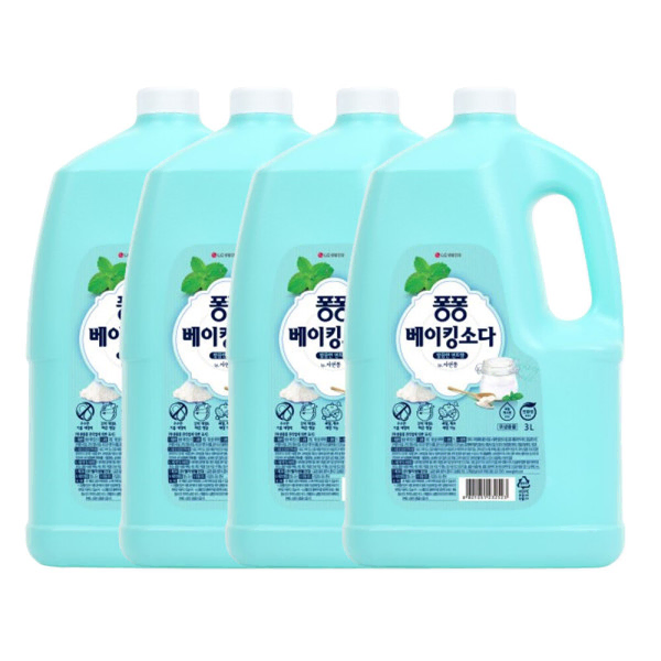 무료배송-LG 퐁퐁 3000ml 4개 베이킹소다 주방세제